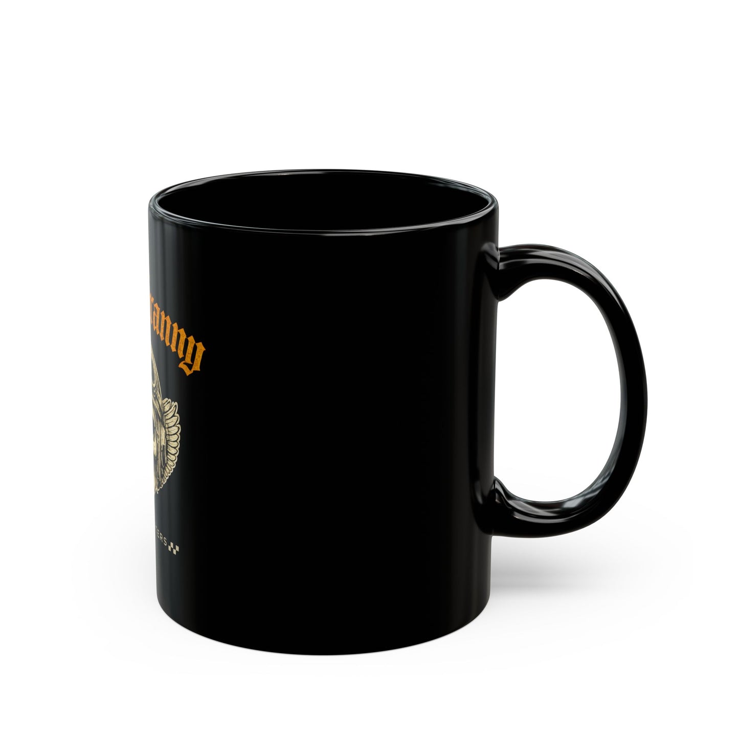 SKULL GRANNY Women Riders Motorcycle Mug | Black & Gold