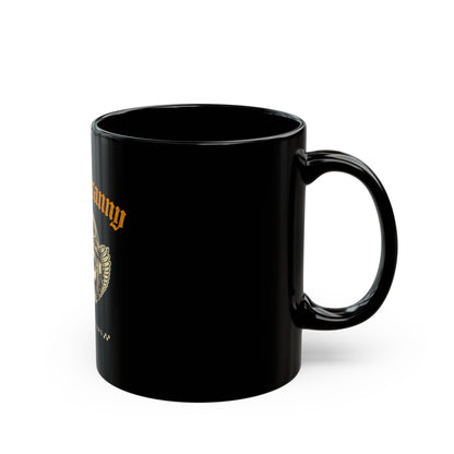 SKULL GRANNY Women Riders Motorcycle Mug | Black & Gold