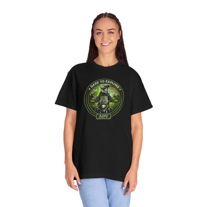 DARE TO EXPLORE ADV Women’s Motorcycle T-Shirt | Black & Green