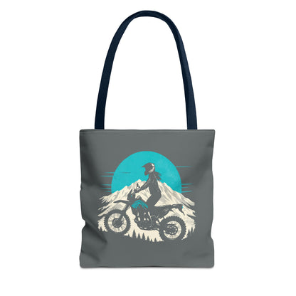 Adventure Rider - Women's Motorcycle Tote Bag | Charcoal Gray