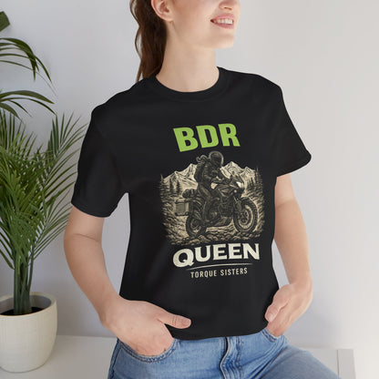 BDR QUEEN Women’s Motorcycle T-Shirt | Black & Moss