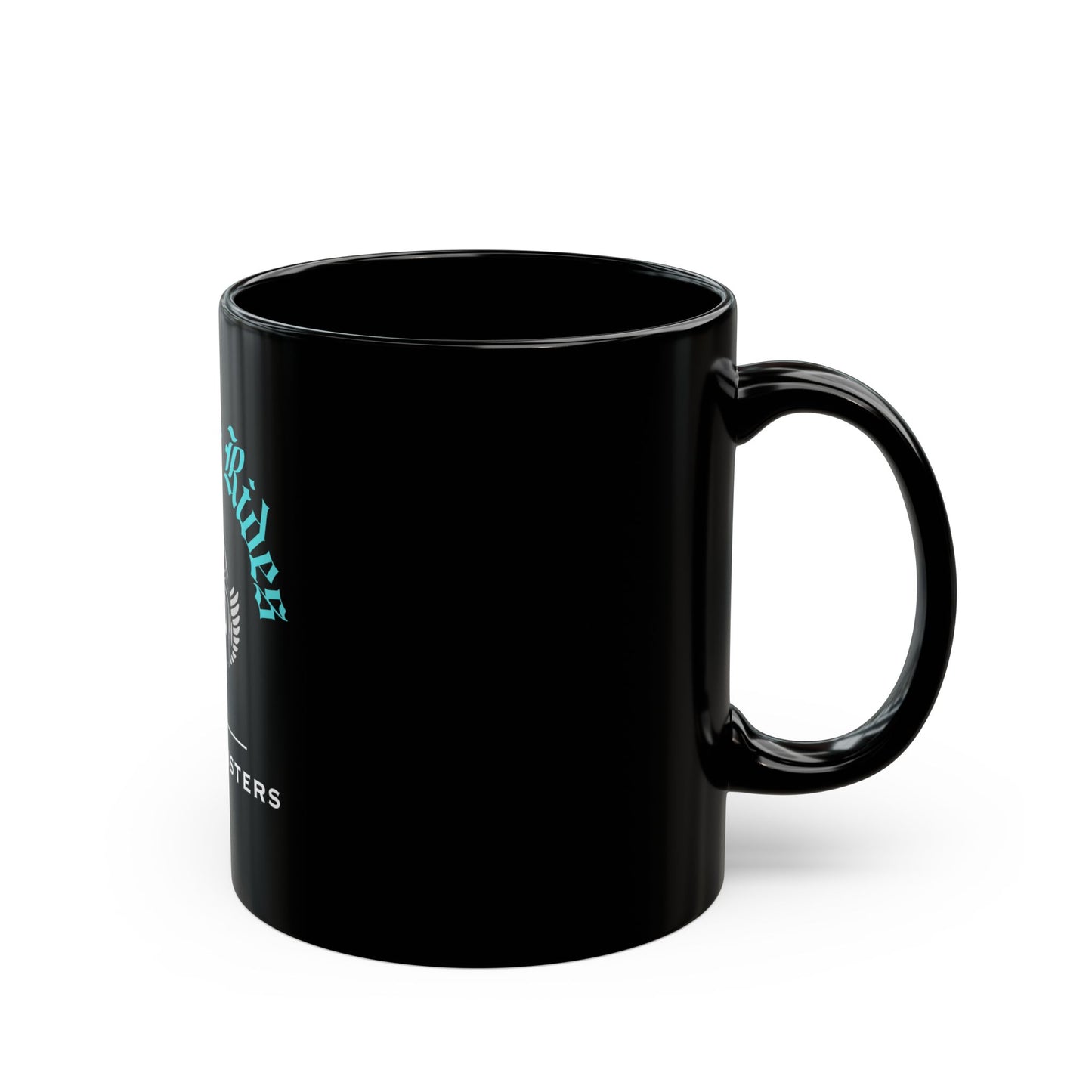 NO FREE RIDES Biker Skull Coffee Mug | Black & Teal