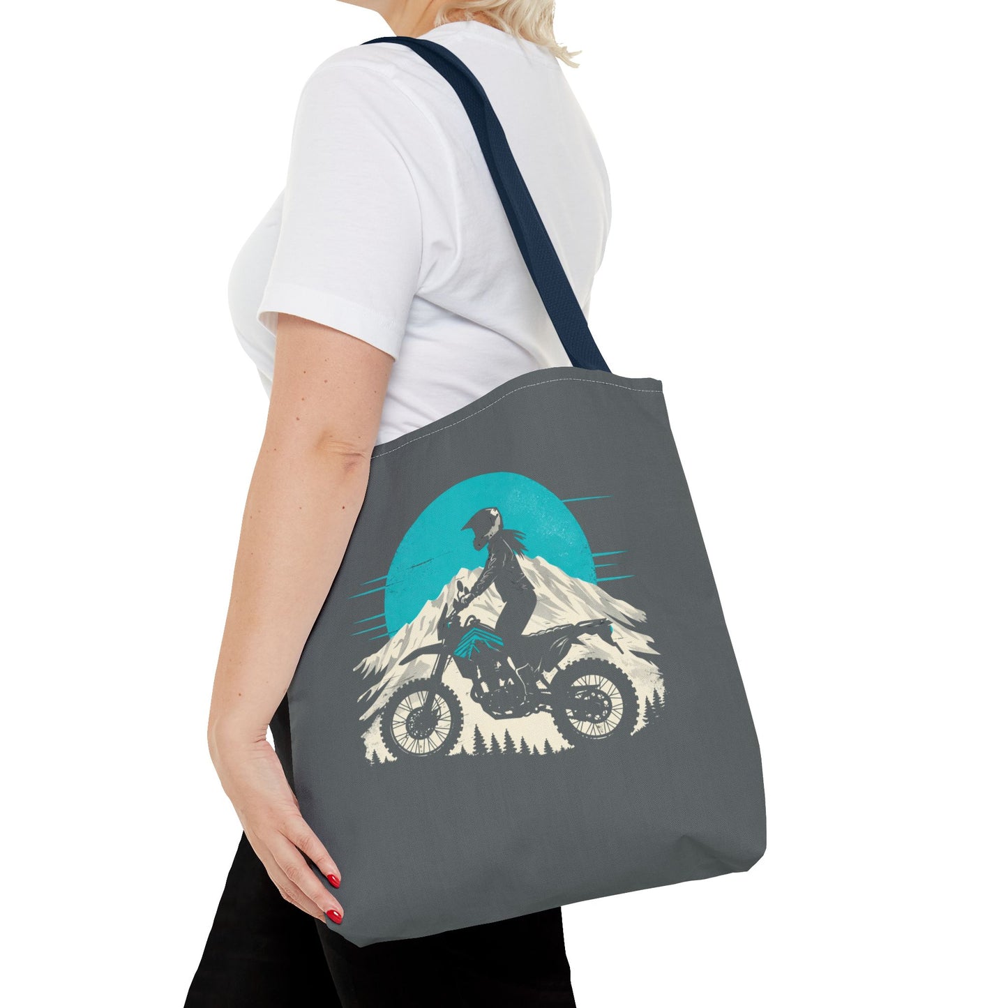 Adventure Rider - Women's Motorcycle Tote Bag | Charcoal Gray