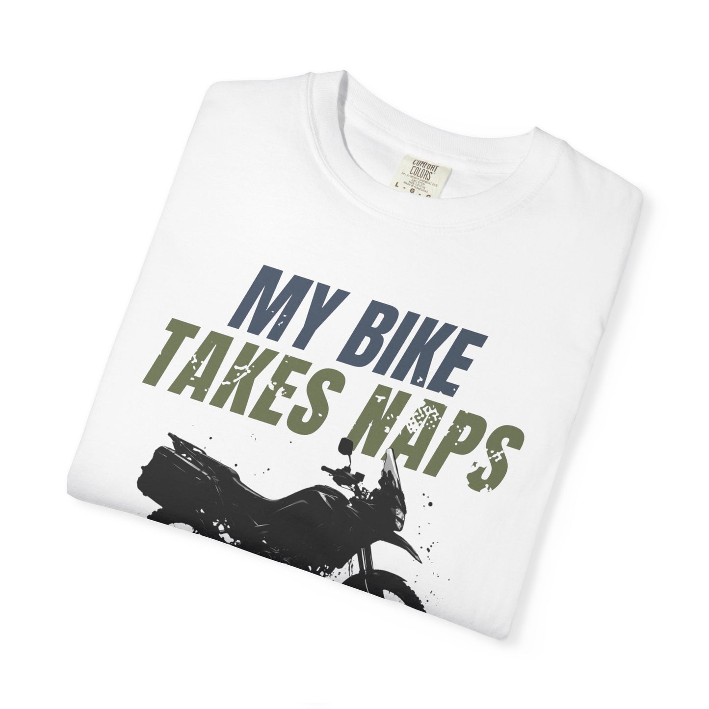 MY BIKE TAKES NAPS Women’s Motorcycle T-Shirt | White