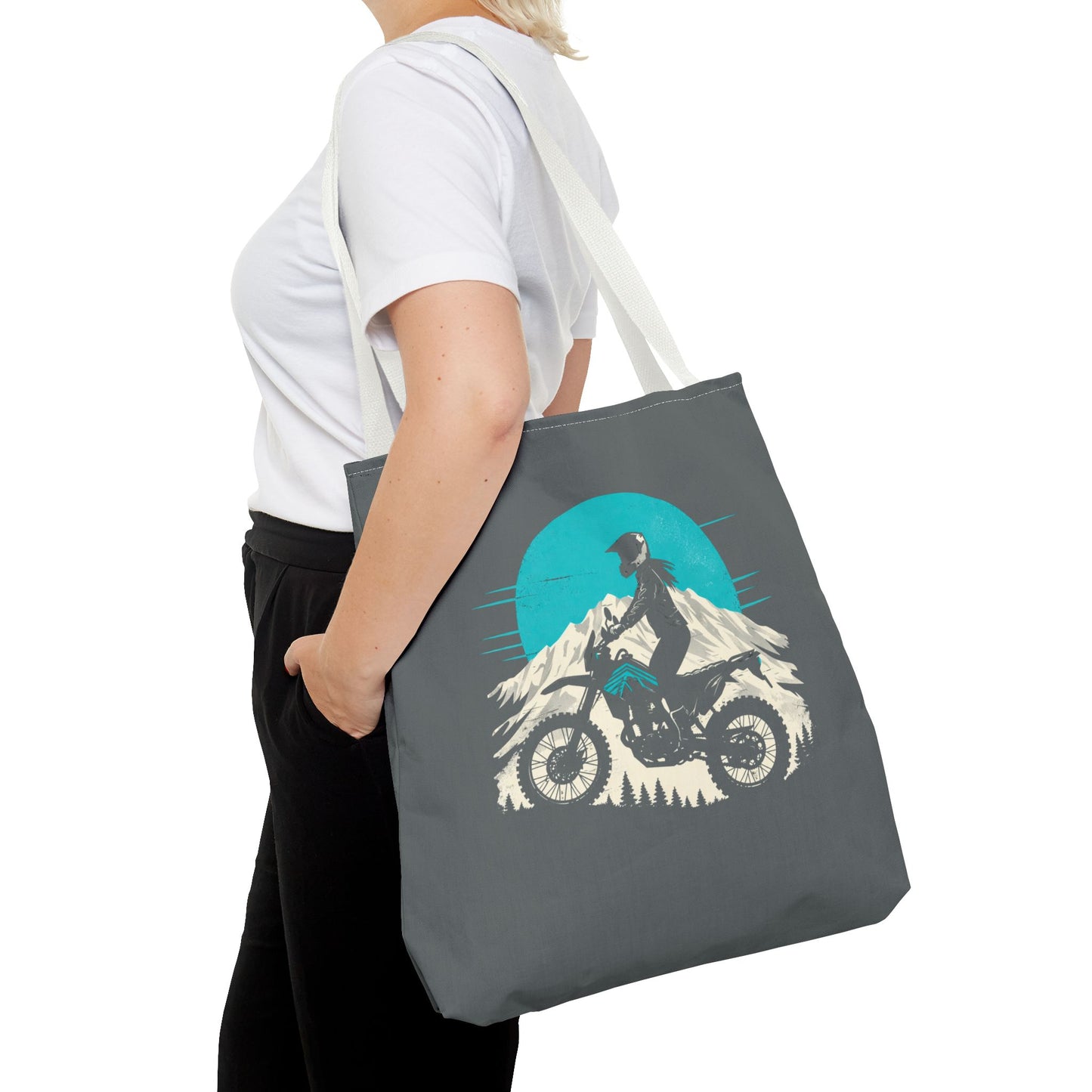 Adventure Rider - Women's Motorcycle Tote Bag | Charcoal Gray