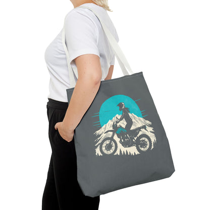 Adventure Rider - Women's Motorcycle Tote Bag | Charcoal Gray