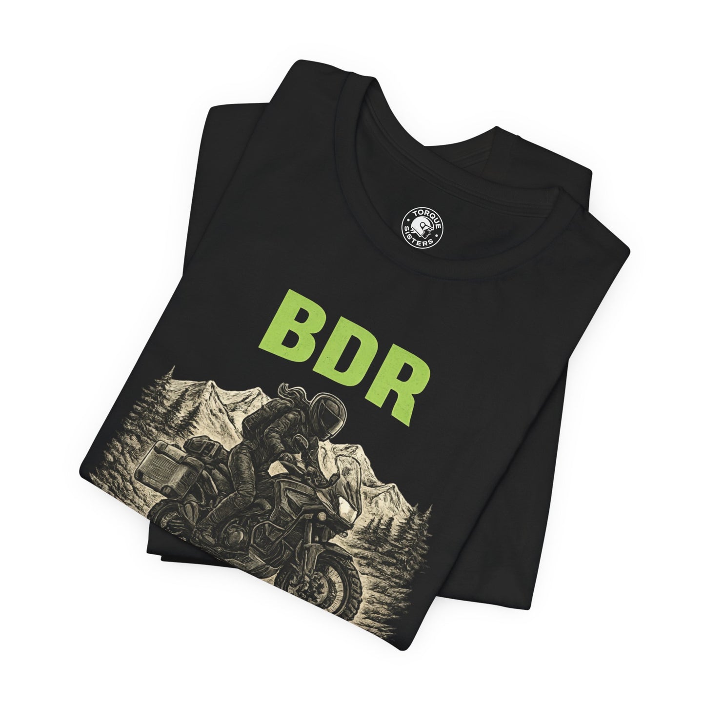BDR QUEEN Women’s Motorcycle T-Shirt | Black & Moss
