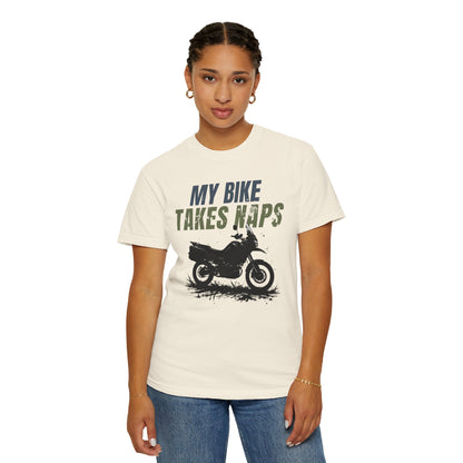 MY BIKE TAKES NAPS Women’s Motorcycle T-Shirt | Natural