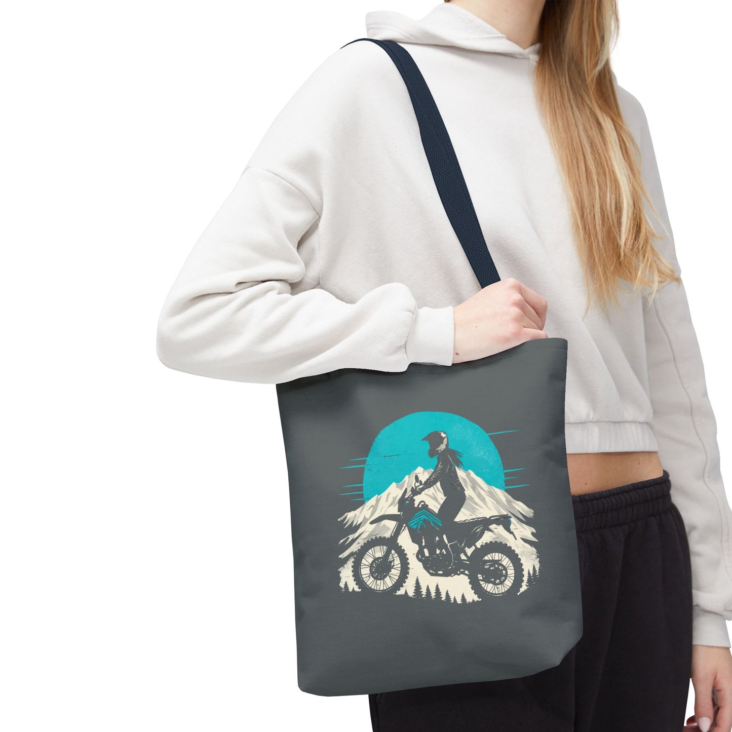 Adventure Rider - Women's Motorcycle Tote Bag | Charcoal Gray