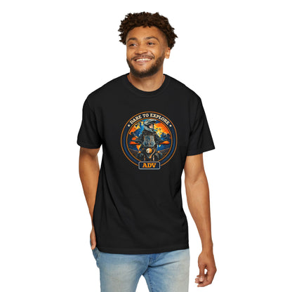 DARE TO EXPLORE ADV Women’s Motorcycle T-Shirt | Black & Orange