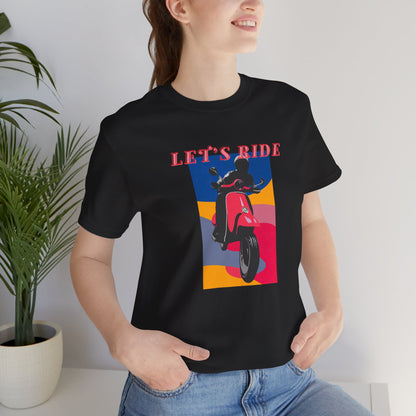 LET’S RIDE Graphic Women’s Motorcycle T-Shirt | Black