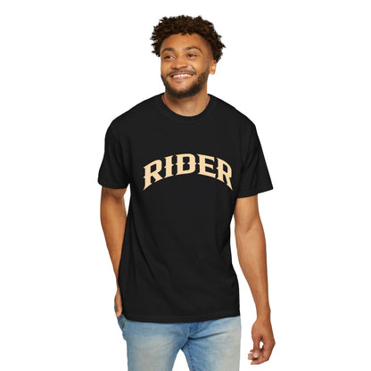 RIDER Arch graphic Women’s Motorcycle T-Shirt | Black & Cream