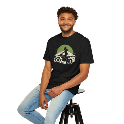 Mountain Rider Women's Motorcycle T-Shirt | Black & Forest green