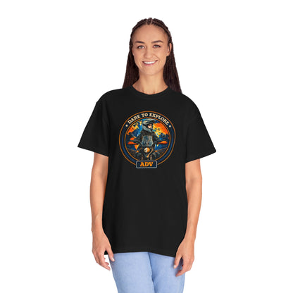 DARE TO EXPLORE ADV Women’s Motorcycle T-Shirt | Black & Orange