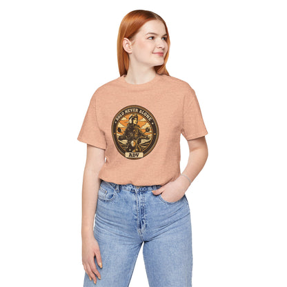 SOLO NEVER ALONE ADV Women’s Motorcycle T-Shirt | Peach