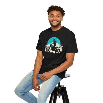 Mountain Rider Women's Motorcycle T-Shirt | Black & Teal