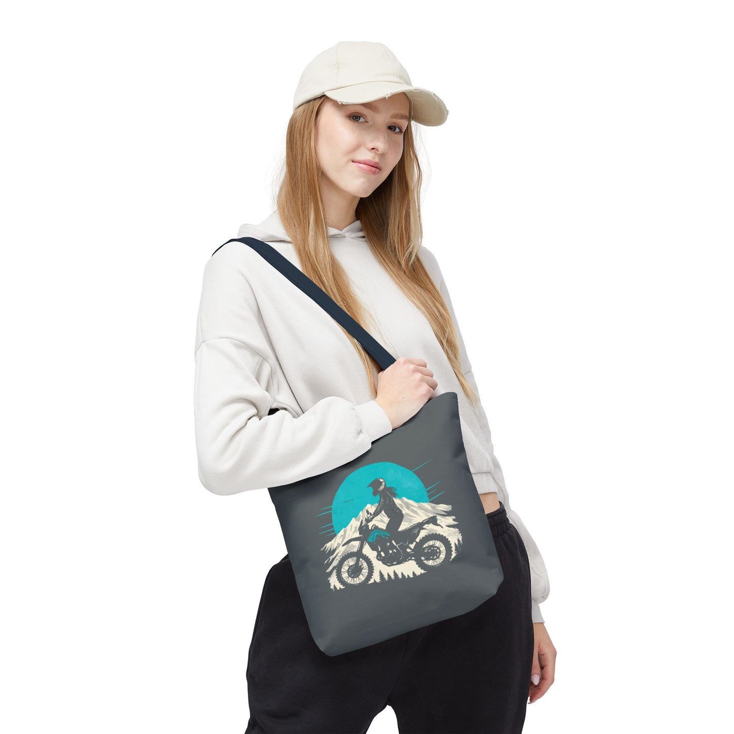 Adventure Rider - Women's Motorcycle Tote Bag | Charcoal Gray