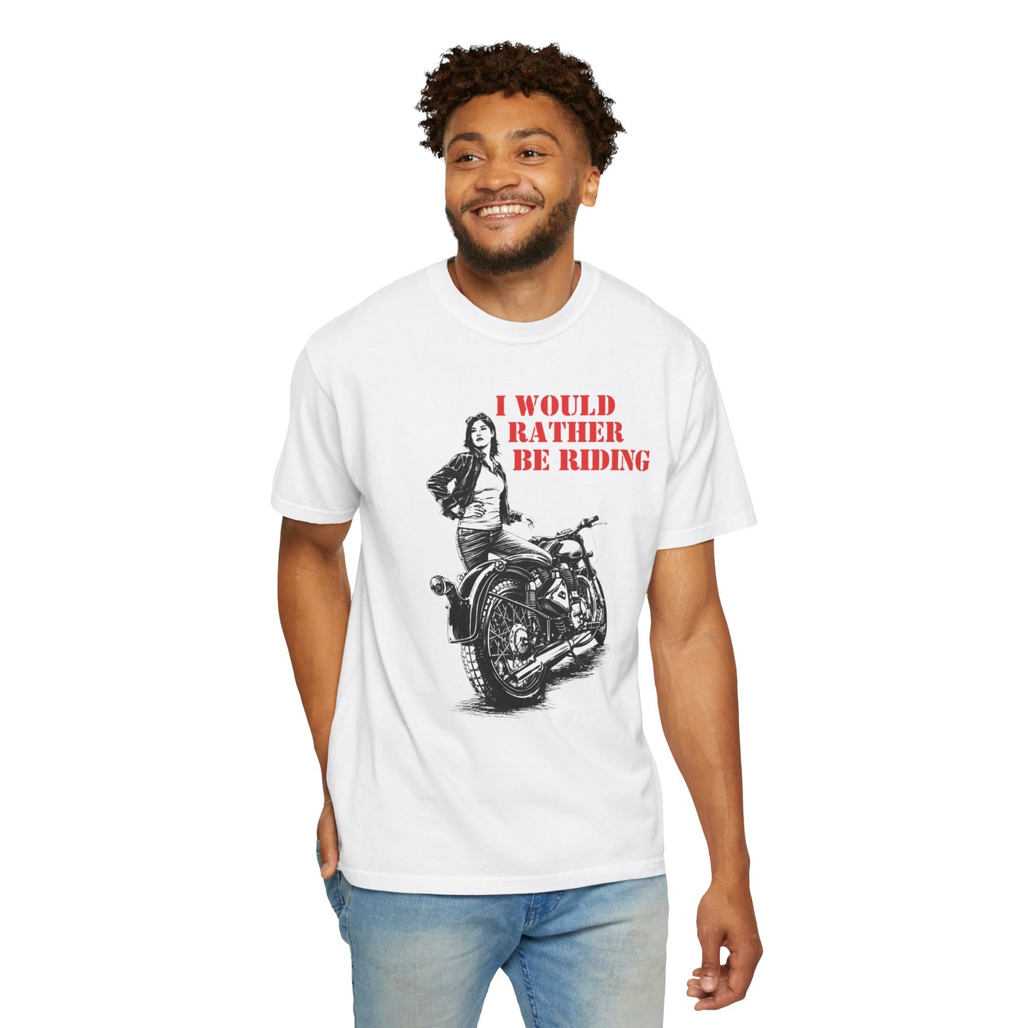 I WOULD RATHER BE RIDING Women’s Riding T-Shirt | White & Red