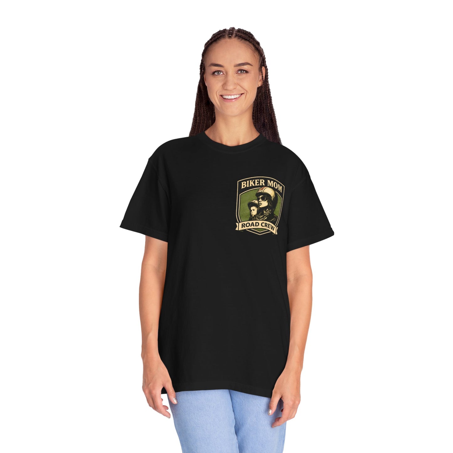 BIKER MOM Road Crew Women’s Motorcycle T-Shirt | Black