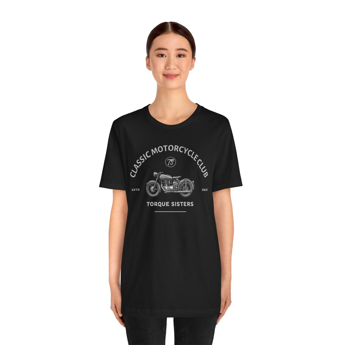 CLASSIC MOTORCYCLE CLUB Women’s Motorcycle T-Shirt | Black & Gray