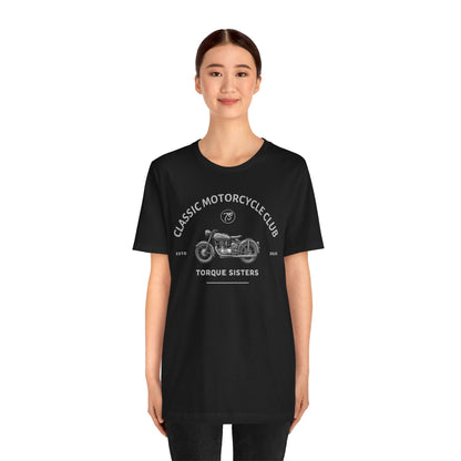 CLASSIC MOTORCYCLE CLUB Women’s Motorcycle T-Shirt | Black & Gray
