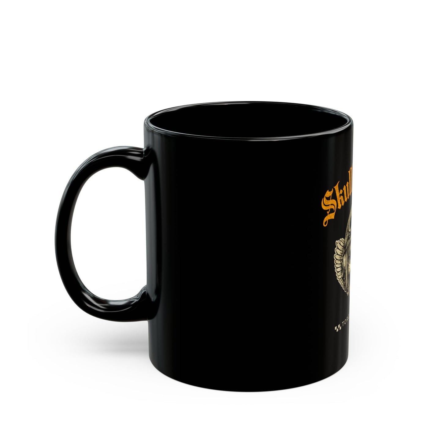 SKULL GRANNY Women Riders Motorcycle Mug | Black & Gold