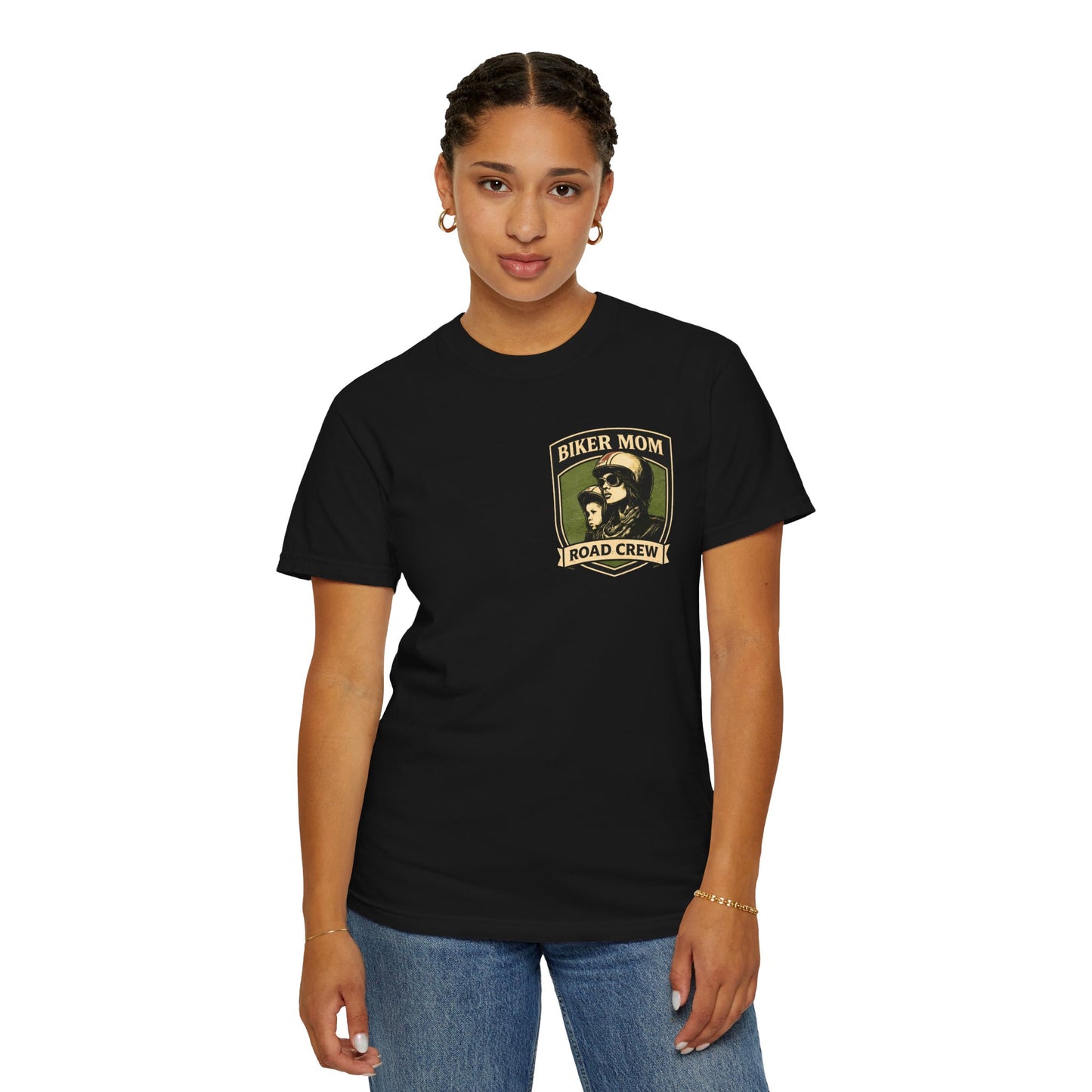 BIKER MOM Road Crew Women’s Motorcycle T-Shirt | Black
