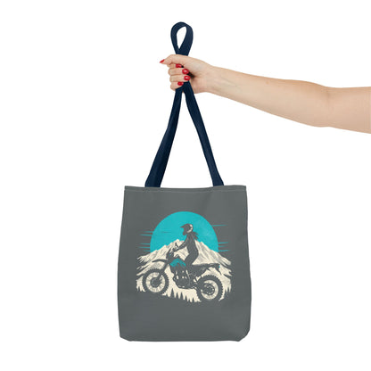 Adventure Rider - Women's Motorcycle Tote Bag | Charcoal Gray