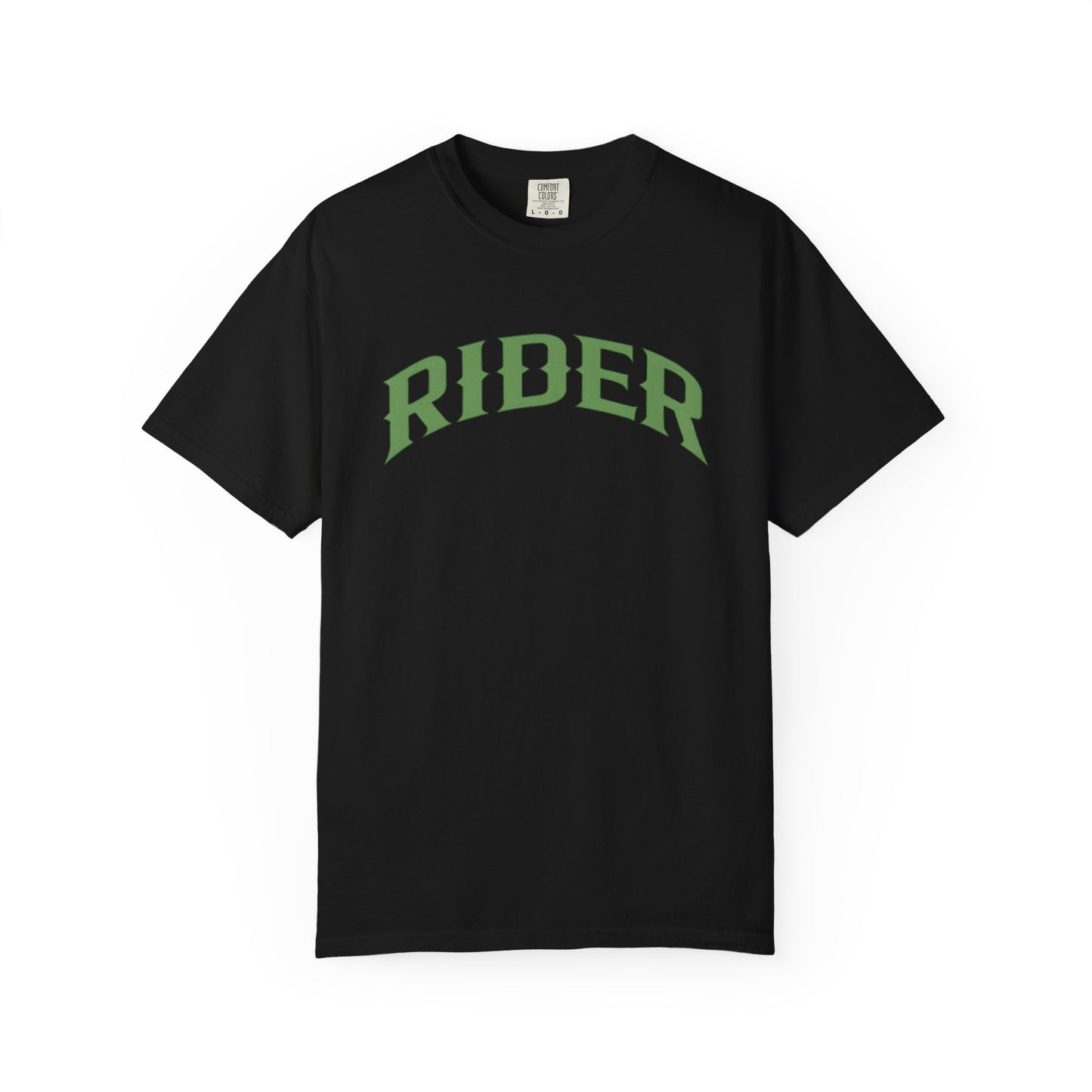 RIDER Arch Graphic Women’s Motorcycle T-Shirt | Black & Moss