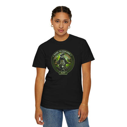 DARE TO EXPLORE ADV Women’s Motorcycle T-Shirt | Black & Green