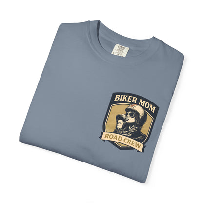 BIKER MOM Road Crew Women’s Motorcycle T-Shirt | Slate Blue