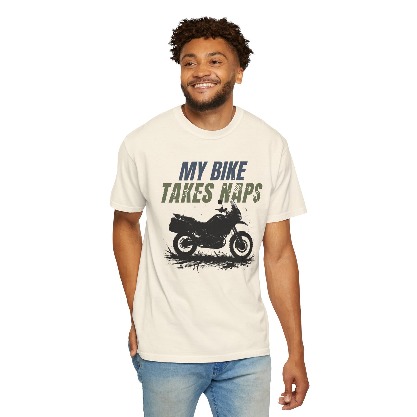 MY BIKE TAKES NAPS Women’s Motorcycle T-Shirt | Natural
