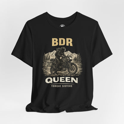 BDR QUEEN Women’s Motorcycle T-Shirt | Black & Sand