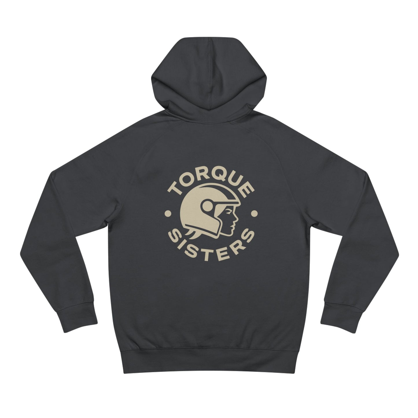 NO FREE RIDES Cat Helmet Graphic Women’s Motorcycle Hoodie | Charcoal