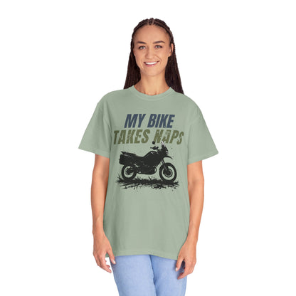 MY BIKE TAKES NAPS Women’s Motorcycle T-Shirt | Sage