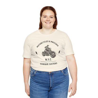 MOTORCYCLES & MASCARA N.Y.C. Women’s Motorcycle T-Shirt | Natural