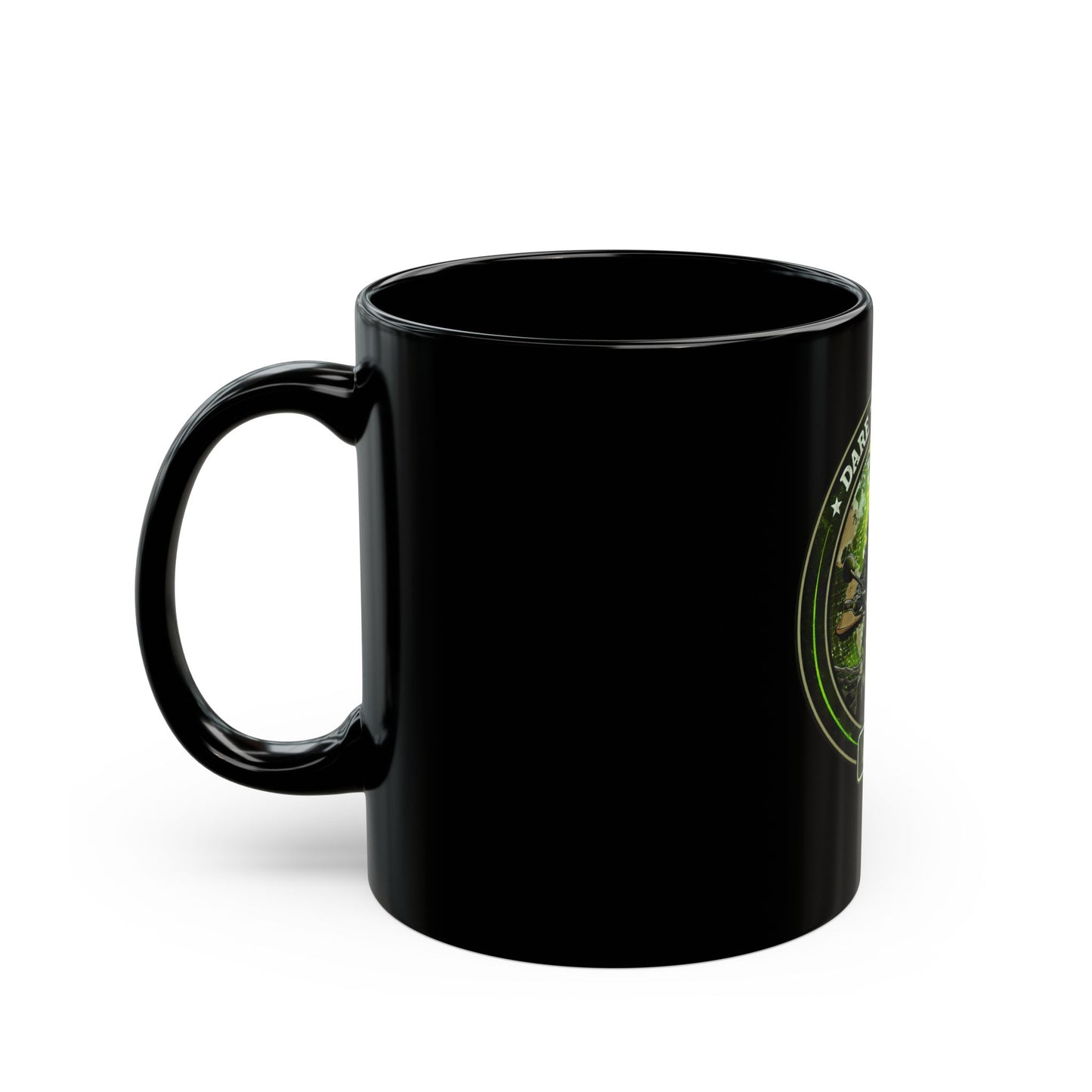 DARE TO EXPLORE ADV Women Riders Motorcycle Mug | Black & Green
