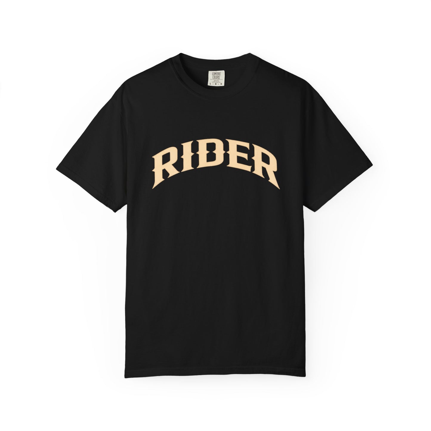RIDER Arch graphic Women’s Motorcycle T-Shirt | Black & Cream