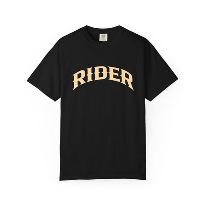 RIDER Arch graphic Women’s Motorcycle T-Shirt | Black & Cream