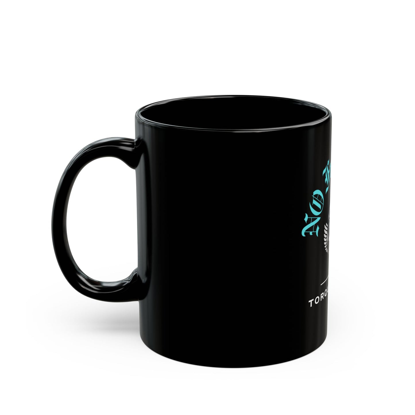 NO FREE RIDES Biker Skull Coffee Mug | Black & Teal