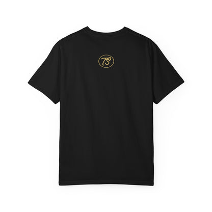 BIKER MOM Arch Graphic Women’s Motorcycle T-Shirt | Black & Gold