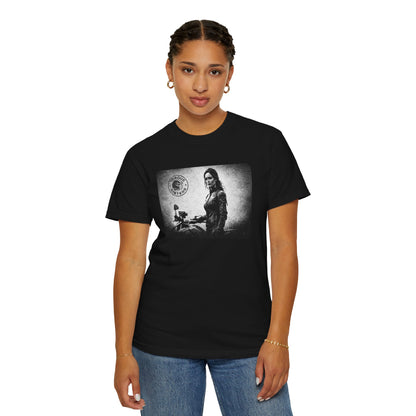 TORQUE SISTERS Rider Portrait Graphic Women’s Motorcycle T-Shirt | Black