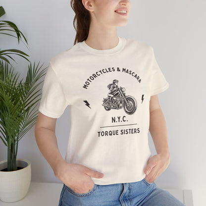 MOTORCYCLES & MASCARA N.Y.C. Women’s Motorcycle T-Shirt | Natural