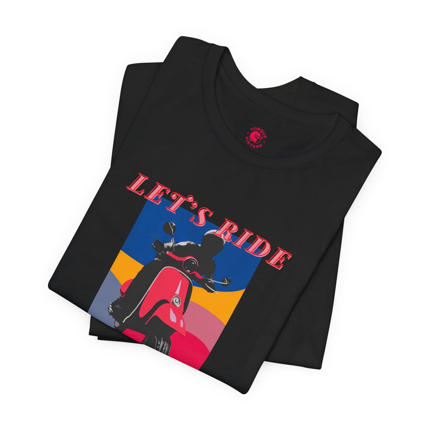 LET’S RIDE Graphic Women’s Motorcycle T-Shirt | Black