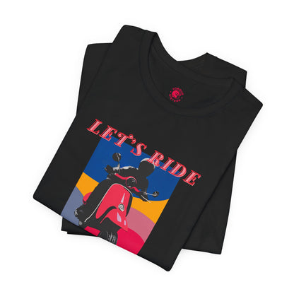 LET’S RIDE Graphic Women’s Motorcycle T-Shirt | Black