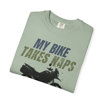 MY BIKE TAKES NAPS Women’s Motorcycle T-Shirt | Sage