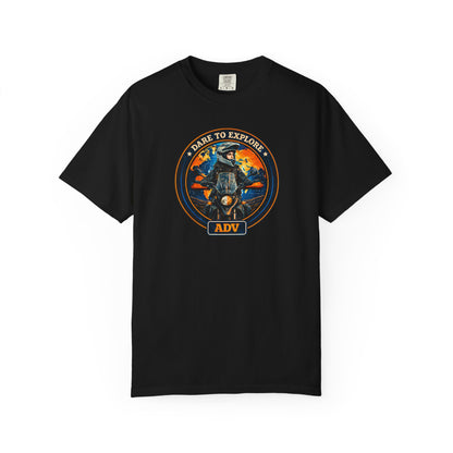 DARE TO EXPLORE ADV Women’s Motorcycle T-Shirt | Black & Orange