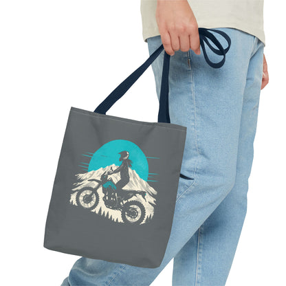 Adventure Rider - Women's Motorcycle Tote Bag | Charcoal Gray
