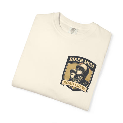 BIKER MOM Road Crew Women’s Motorcycle T-Shirt | Natural Vintage