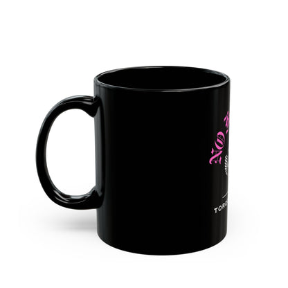 NO FREE RIDES Biker Skull Coffee Mug | Black & Pink